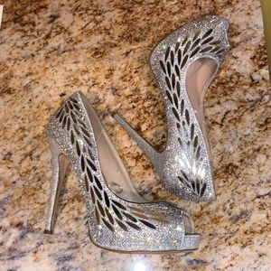 Formal silver stiletto heel from Camille La Vie